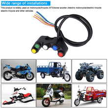 Load image into Gallery viewer, Motorcycle Headlight Auxiliary Light Horn Switches Aluminum Alloy Five-position Faucet Switches with Light, Aluminum Alloy Five-position