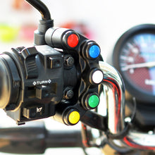 Load image into Gallery viewer, Motorcycle Headlight Auxiliary Light Horn Switches Aluminum Alloy Five-position Faucet Switches with Light, Aluminum Alloy Five-position