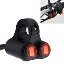 Load image into Gallery viewer, Motorcycle Headlight Auxiliary Light Waterproof Aluminum Alloy Double Flash Switches with Indicator Light, Double Flash