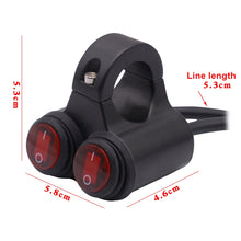 Load image into Gallery viewer, Motorcycle Headlight Auxiliary Light Waterproof Aluminum Alloy Double Flash Switches with Indicator Light, Double Flash