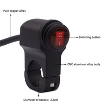 Load image into Gallery viewer, Motorcycle Headlight Auxiliary Light Waterproof Aluminum Alloy Single Flash Switches with Indicator Light, Single Flash