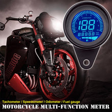 Load image into Gallery viewer, Motorcycle Multi-functional Modification Instrumentation Motorcycle Odometer Speedometer Tachometer Oil Gauge, Black, Speedometer Tachometer