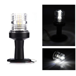 DC 12V 3W Marine Boat Yacht Stern Anchor LED Navigation Pedestal Light All Round 360 Degree White Light, LED Navigation Pedestal Light  White Light