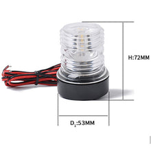 Load image into Gallery viewer, DC 12V 2.5W Marine Boat Yacht Stern Anchor LED Navigation Light All Round 360 Degree White Light, LED Navigation Light