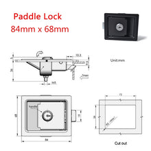 Load image into Gallery viewer, Black Paddle Entry Door Latch &amp; Keys Tool Box for Trailer / Yacht / Truck, A1215-01