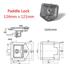 Load image into Gallery viewer, Folding T Handle Lock Stainless Steel Flush Mount Tool Box for Trailer / Yacht / Truck, A1218-01