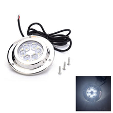 Load image into Gallery viewer, DC 10-30V 12W IP68 316 Stainless 6 LEDs White Light Underwater Light Boat High Power Bright for Marine / Yacht, 12W White Light