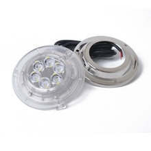 Load image into Gallery viewer, DC 10-30V 12W IP68 316 Stainless 6 LEDs White Light Underwater Light Boat High Power Bright for Marine / Yacht, 12W White Light