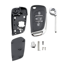 Load image into Gallery viewer, For PEUGEOT Car Keys Replacement 3 Buttons Car Key Case with Holder, without Grooved, 3 Buttons without Grooved