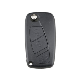 For FIAT Car Keys Replacement 3 Buttons Car Key Case with Side Battery Holder, Black, Blue