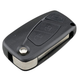For FIAT Car Keys Replacement 3 Buttons Car Key Case with Side Battery Holder, Black, Blue