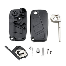Load image into Gallery viewer, For FIAT Car Keys Replacement 3 Buttons Car Key Case with Side Battery Holder, Black, Blue