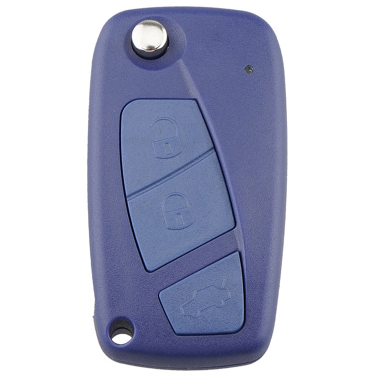 For FIAT Car Keys Replacement 3 Buttons Car Key Case with Side Battery Holder, Black, Blue