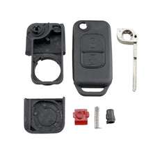 Load image into Gallery viewer, For Mercedes-Benz Car Keys Replacement 2 Buttons Car Key Case with Foldable Key Blade, 2 Buttons