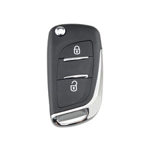 Load image into Gallery viewer, For PEUGEOT Car Keys Replacement 2 Buttons Car Key Case with Grooved and Holder, 2 Buttons with Grooved