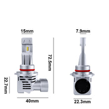 Load image into Gallery viewer, 2 PCS M3 9005 / HB3 / H10 DC9-32V / 17W / 6500K / 2000LM IP68 Car LED Headlight Lamps, 9005 / HB3 / H10