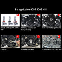 Load image into Gallery viewer, 2 PCS M3 9006 / HB4 DC9-32V / 17W / 6500K / 2000LM IP68 Car LED Headlight Lamps, 9006 / HB4