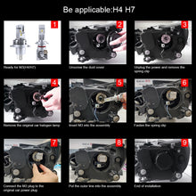 Load image into Gallery viewer, 2 PCS M3 H4 DC9-32V / 17W / 6500K / 2000LM IP68 Car LED Headlight Lamps, H4