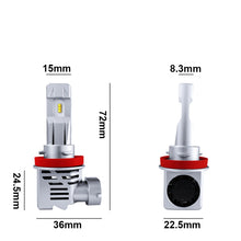 Load image into Gallery viewer, 2 PCS M3 H8 / H9 / H11 DC9-32V / 17W / 6500K / 2000LM IP68 Car LED Headlight Lamps, H8 / H9 / H11