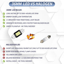 Load image into Gallery viewer, 2 PCS 36mm DC12V-24V 3W 6000K 660LM 6LEDs SMD-3030 Car Reading Lamp / License Plate Light, 36mm (3W)