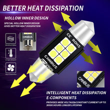 Load image into Gallery viewer, 2 PCS 36mm DC12V-24V 3W 6000K 660LM 6LEDs SMD-3030 Car Reading Lamp / License Plate Light, 36mm (3W)