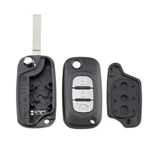Load image into Gallery viewer, For RENAULT Clio / Megane / Kangoo / Modus Car Keys Replacement 3 Buttons Car Key Case with Foldable Key Blade, For RENAULT Clio 3 Buttons
