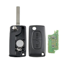Load image into Gallery viewer, For PEUGEOT 2 Buttons ASK Signal Intelligent Remote Control Car Key with Integrated Chip &amp; Battery &amp; Holder, without Grooved, Frequency: 433MHz, 2 Buttons without Grooved