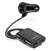 Load image into Gallery viewer, HMQ-C801 1.8m 8A Max 4 Ports USB Car Charger with Extending USB HUB for Front &amp; Back Seat Charging, HMQ-C801