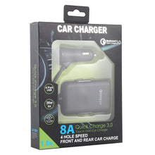 Load image into Gallery viewer, HMQ-C801 1.8m 8A Max 4 Ports USB Car Charger with Extending USB HUB for Front &amp; Back Seat Charging, HMQ-C801