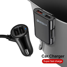 Load image into Gallery viewer, HMQ-C801 1.8m 8A Max 4 Ports USB Car Charger with Extending USB HUB for Front &amp; Back Seat Charging, HMQ-C801