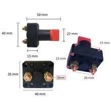 Load image into Gallery viewer, Car Motorcycles Battery Selector Isolator Disconnect Rotary Switch Cut, A730