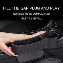 Load image into Gallery viewer, Car Multi-functional Co-pilot Seat Console PU Leather Box Cigarette Lighter Charging Pocket Cup Holder Seat Gap Side Storage Box, Co-pilot Seat
