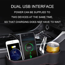 Load image into Gallery viewer, Car Multi-functional Co-pilot Seat Console PU Leather Box Cigarette Lighter Charging Pocket Cup Holder Seat Gap Side Storage Box, Co-pilot Seat