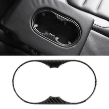Load image into Gallery viewer, Car Carbon Fiber Rear Armrest Water Cup Holder Panel Decorative Sticker for Volkswagen Touareg, Rear Armrest Water Cup Holder