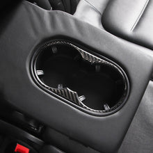 Load image into Gallery viewer, Car Carbon Fiber Rear Armrest Water Cup Holder Panel Decorative Sticker for Volkswagen Touareg, Rear Armrest Water Cup Holder