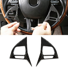 Load image into Gallery viewer, 2 PCS Car Carbon Fiber Steering Wheel Button Decorative Sticker for Volkswagen Touareg, Steering Wheel Button