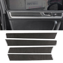 Load image into Gallery viewer, 4 PCS Car Carbon Fiber Door Panel Decorative Sticker for Volkswagen Touareg, Door Panel