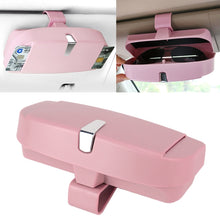 Load image into Gallery viewer, Car Multi-functional Glasses Case Sunglasses Box with Card Slot, Flat Style, Flat Style (Black), Flat Style (Pink), Flat Style (Grey), Flat Style (Beige)