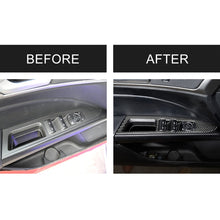 Load image into Gallery viewer, 6 PCS Car Carbon Fiber Window Lift Panel ecorative Sticker for Ford New Mondeo, Fiber Window Lift