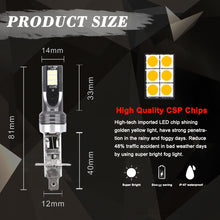 Load image into Gallery viewer, 2 PCS H1 DC12V-24V / 12W / 3000K / 800LM 12LEDs SMD-3030 Car LED Fog Light, H1
