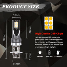 Load image into Gallery viewer, 2 PCS H3 DC12V-24V / 12W / 3000K / 800LM 12LEDs SMD-3030 Car LED Fog Light, H3