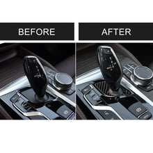 Load image into Gallery viewer, Car Carbon Fiber Gear Lever Lower Panel Decorative Sticker for BMW 5 Series G38 528Li / 530Li / 540Li 2018, Left Drive, Gear Lever Lower