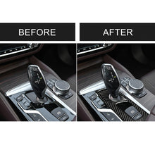 Load image into Gallery viewer, 2 in 1 Car Carbon Fiber Gear Position Panel Decorative Sticker for BMW 5 Series G38 528Li / 530Li / 540Li 2018, Left Drive, Gear Position