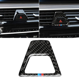 Car Tricolor Carbon Fiber Warning Light Decorative Sticker for BMW 5 Series G38 528Li / 530Li / 540Li 2018, Warning Light