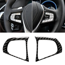 Load image into Gallery viewer, Car Carbon Fiber Steering Wheel Button Configuration B Decorative Sticker for BMW 5 Series G30/G38 X3 G01/G08, Steering Wheel Button