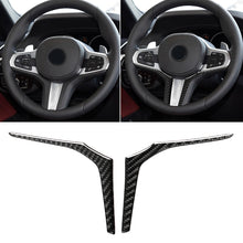 Load image into Gallery viewer, Car Carbon Fiber Steering Wheel Lower Panel Decorative Sticker for BMW G30(2018-2020) / G01(2018-2020) / G02(2019-2020), Steering Wheel Lower Panel