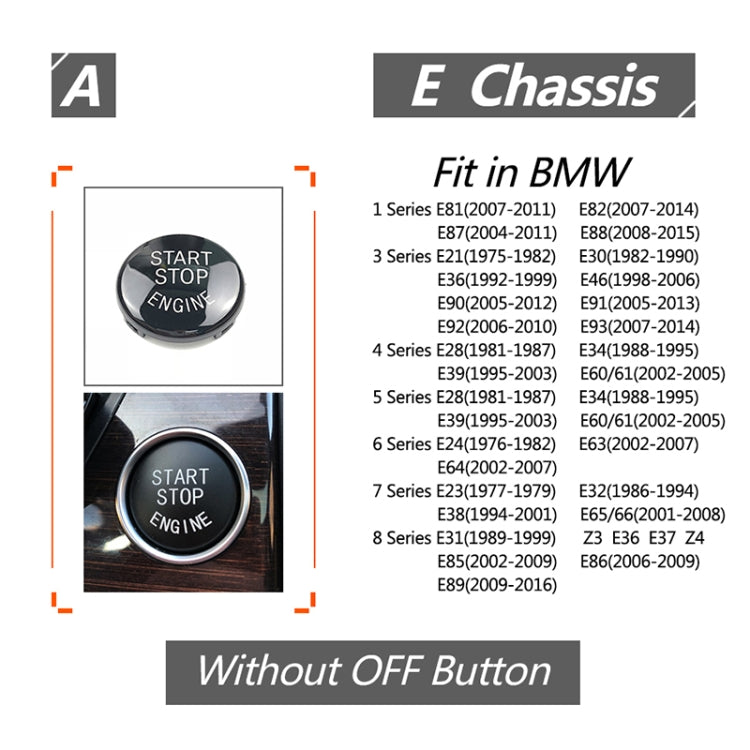 Car Engine Start Key Push Button Cover for BMW E90 Chassis, For BMW E90 Chassis (Black), For BMW E90 Chassis (Blue), For BMW E90 Chassis (Red), For BMW E90 Chassis (Silver)