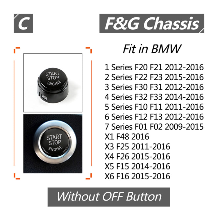 Car Engine Start Key Push Button Cover for BMW G / F Chassis,  without Start and Stop, For BMW G / F Chassis, without Start and Stop (Black), For BMW G / F Chassis, without Start and Stop (Blue), For BMW G / F Chassis, without Start and Stop (Red)     ...