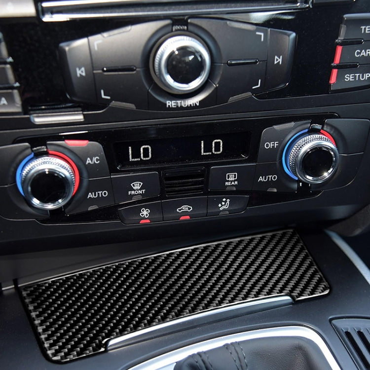 Car Carbon Fiber Storage Cigarette Lighter Panel Decorative Sticker for Audi 2010-2018 Q5 / 2009-2016 A4L / 2009-2016 A5, Storage Cigarette Lighter