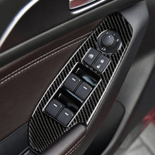 Load image into Gallery viewer, Car Carbon Fiber Left Drive Window Lift Panel Decorative Sticker for Mazda Axela 2014 / 2017-2018, Left Drive Window Lift Panel